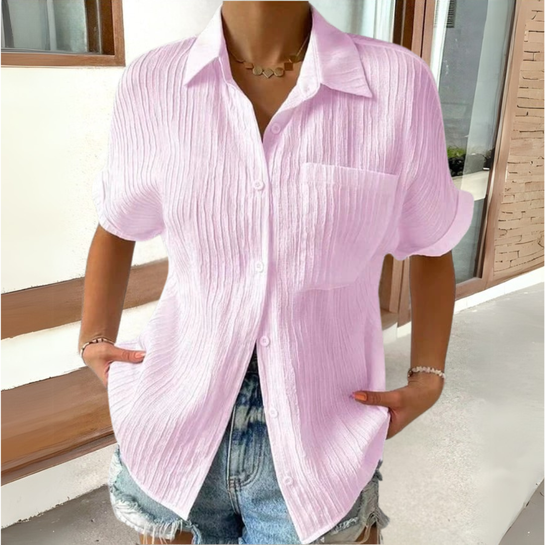 Anneke™ | Blusa elegante con cuello de camisa
