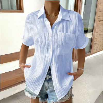 Anneke™ | Blusa elegante con cuello de camisa