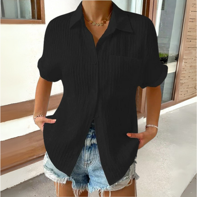 Anneke™ | Blusa elegante con cuello de camisa