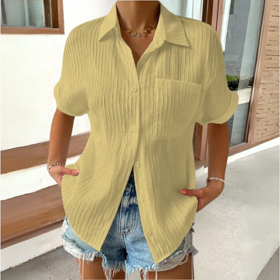 Anneke™ | Blusa elegante con cuello de camisa