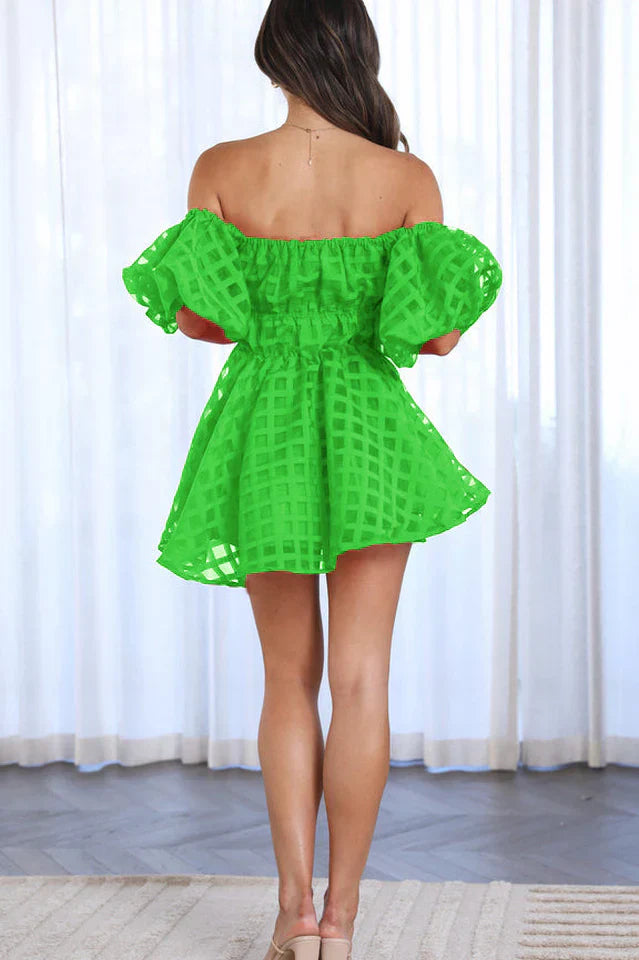 Luna™ | Elegante Minivestido con Mangas Abullonadas