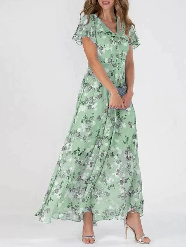 Mila™ | Vestido Elegante con Estampado Floral