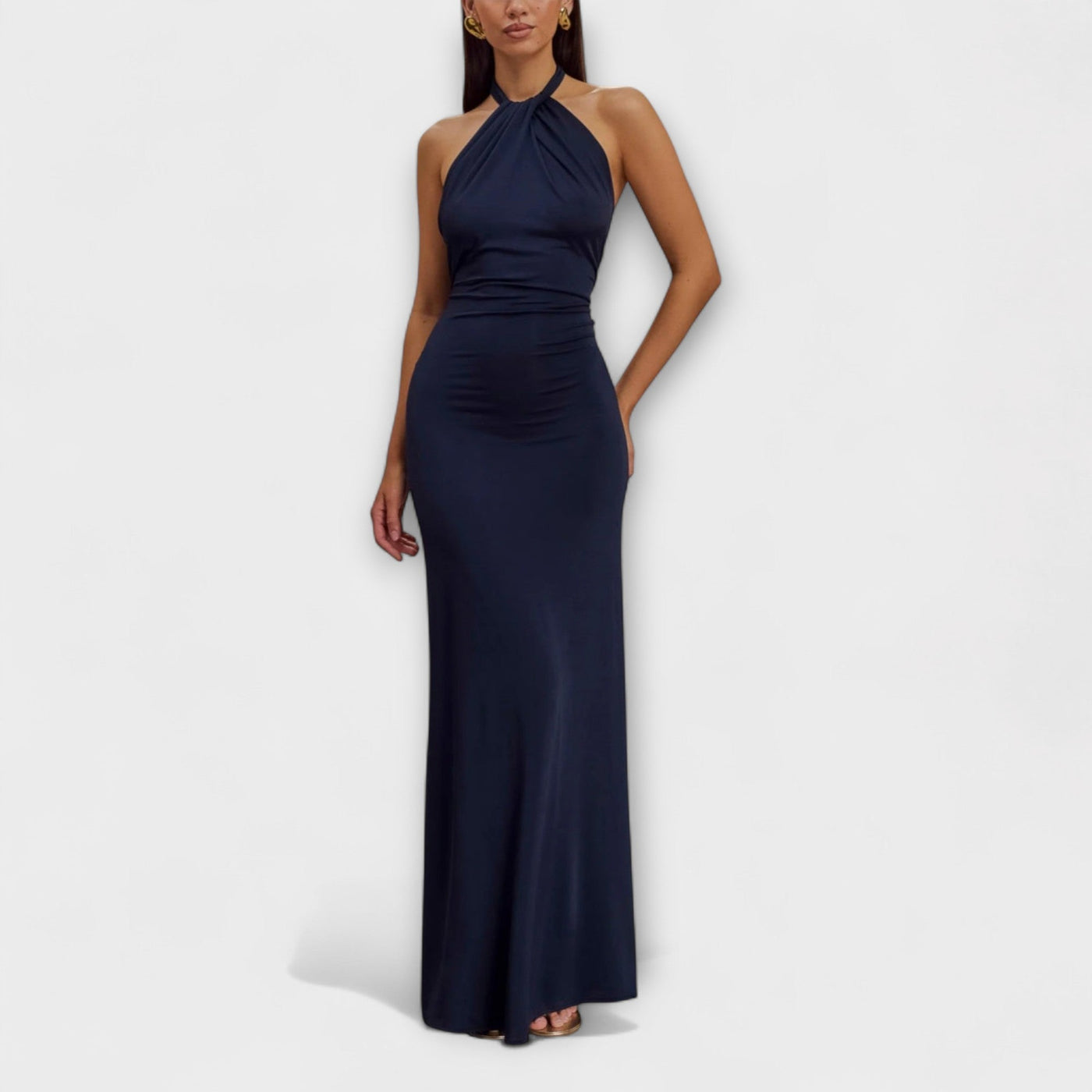 Alette™ | Vestido Maxi Halter Slinky