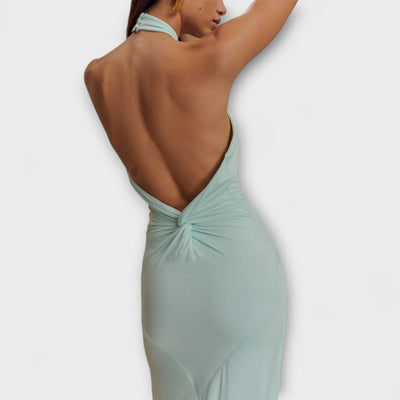 Alette™ | Vestido Maxi Halter Slinky