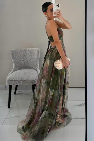Giselle - Encantador Maxi-vestido con Estampado Floral