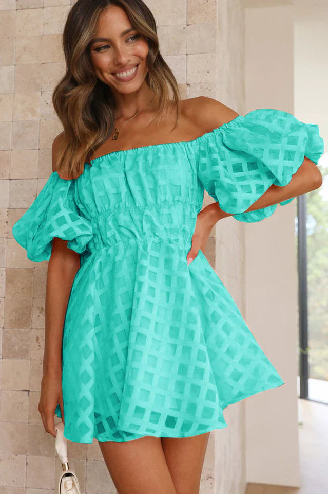 Luna™ | Elegante Minivestido con Mangas Abullonadas