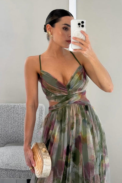 Giselle - Encantador Maxi-vestido con Estampado Floral