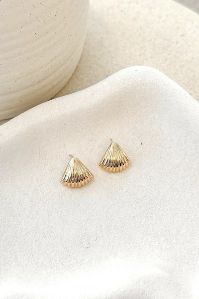 Pendientes Colgantes Concha Dorada