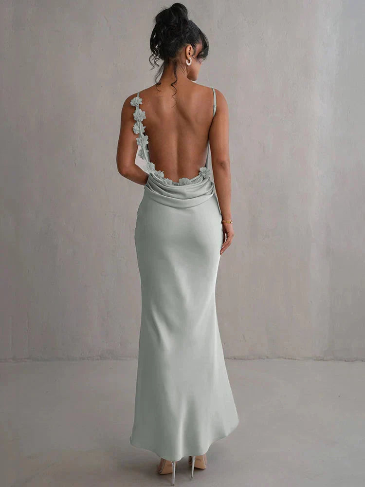 Yara™ | Elegante Vestido de Flores de Satén