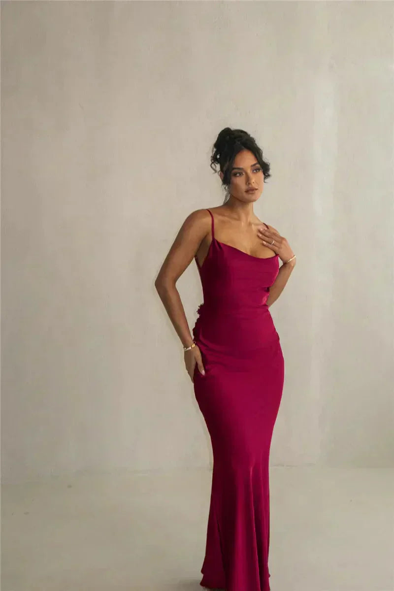 Yara™ | Elegante Vestido de Flores de Satén
