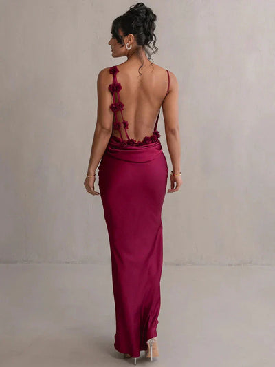 Yara™ | Elegante Vestido de Flores de Satén
