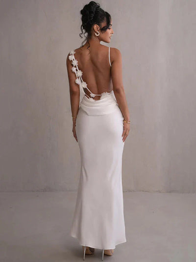 Yara™ | Elegante Vestido de Flores de Satén