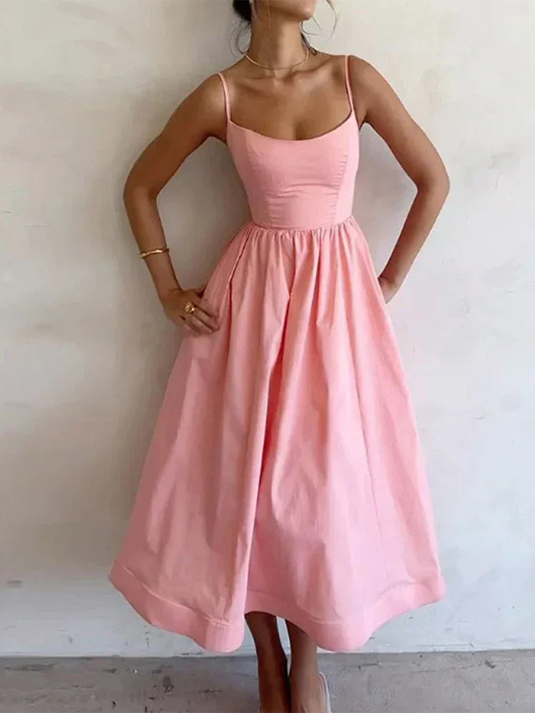 Vera™ | Elegante Vestido de Verano con Tirantes de Espagueti