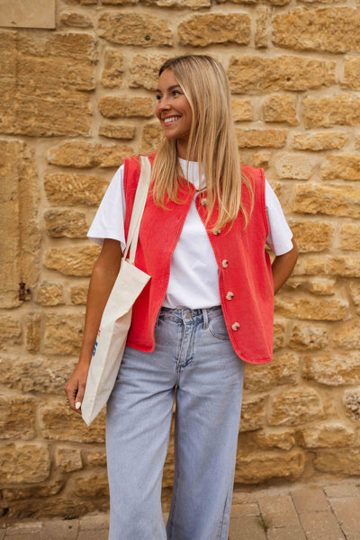 Isadora™ gilet estivo in tessuto strutturato