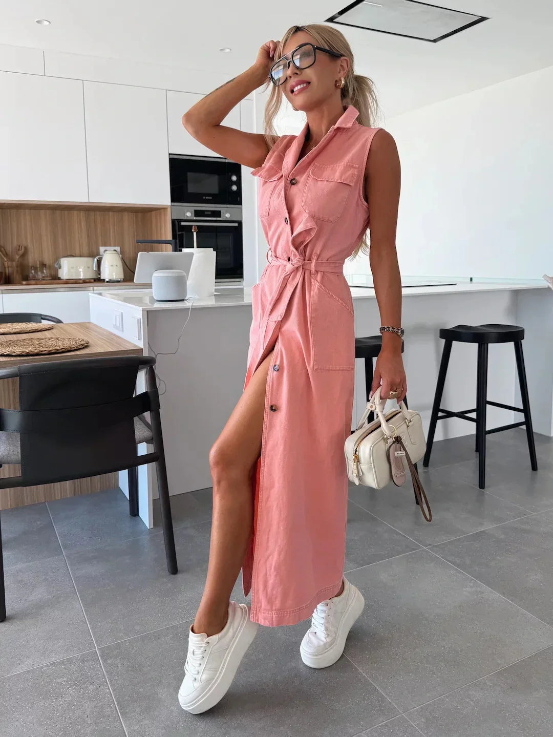 Marleen™ | Vestido Maxi de Denim