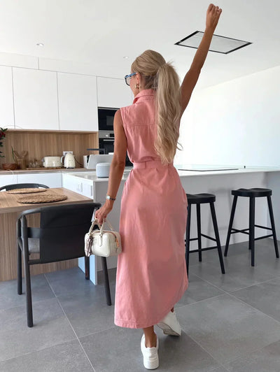 Marleen™ | Vestido Maxi de Denim