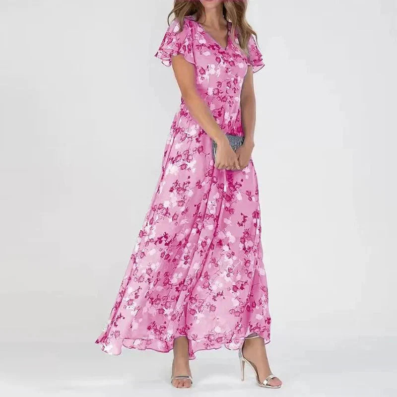 Mila™ | Vestido Elegante con Estampado Floral