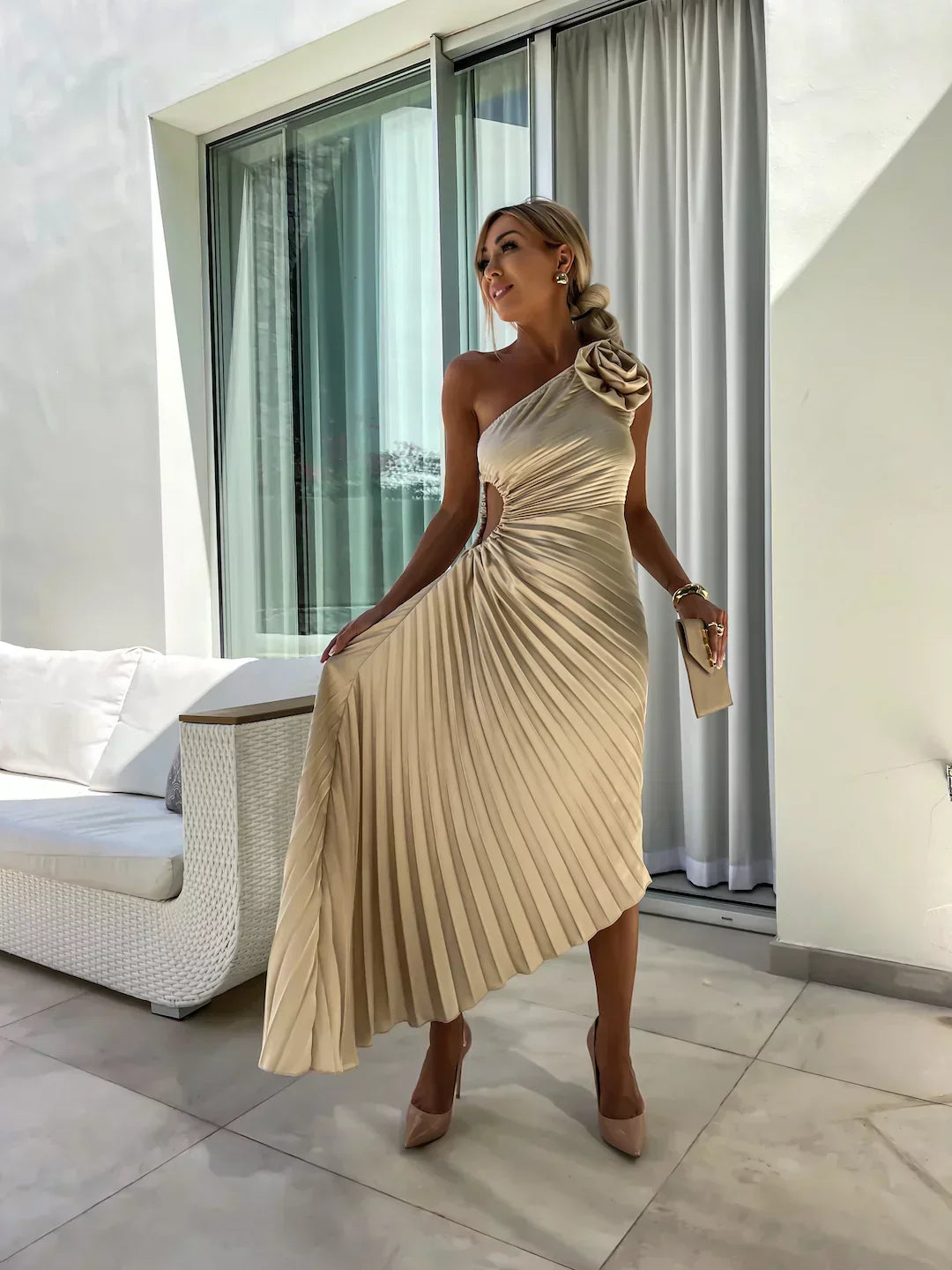 Emma™ | Elegante Vestido Floral Off-Shoulder