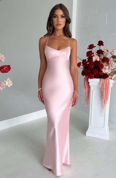 Isabelle™ | Vestido Maxi de Satén de Lujo