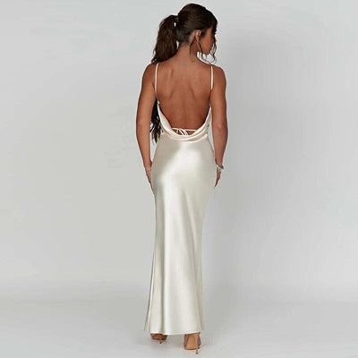 Lily™ | Vestido Maxi de Satén con Tirantes de Spaghetti