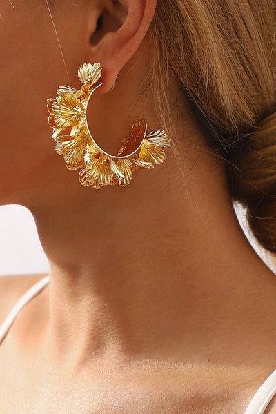 Aros Florales Dorados