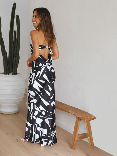 Nova™ | Vestido Maxi de Seda Sin Tirantes Luxe