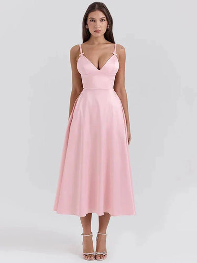 Tiffany™ | Vestido de Satén Luxe con Tirantes Finos